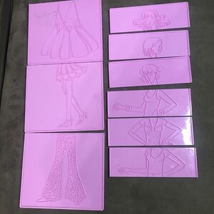 Melissa & Doug Fashion Design Activity Kit Rubbing Plates ONLY